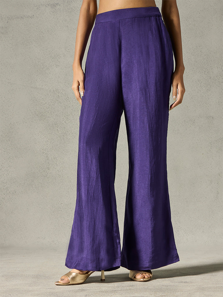 Flared Pants - Violet