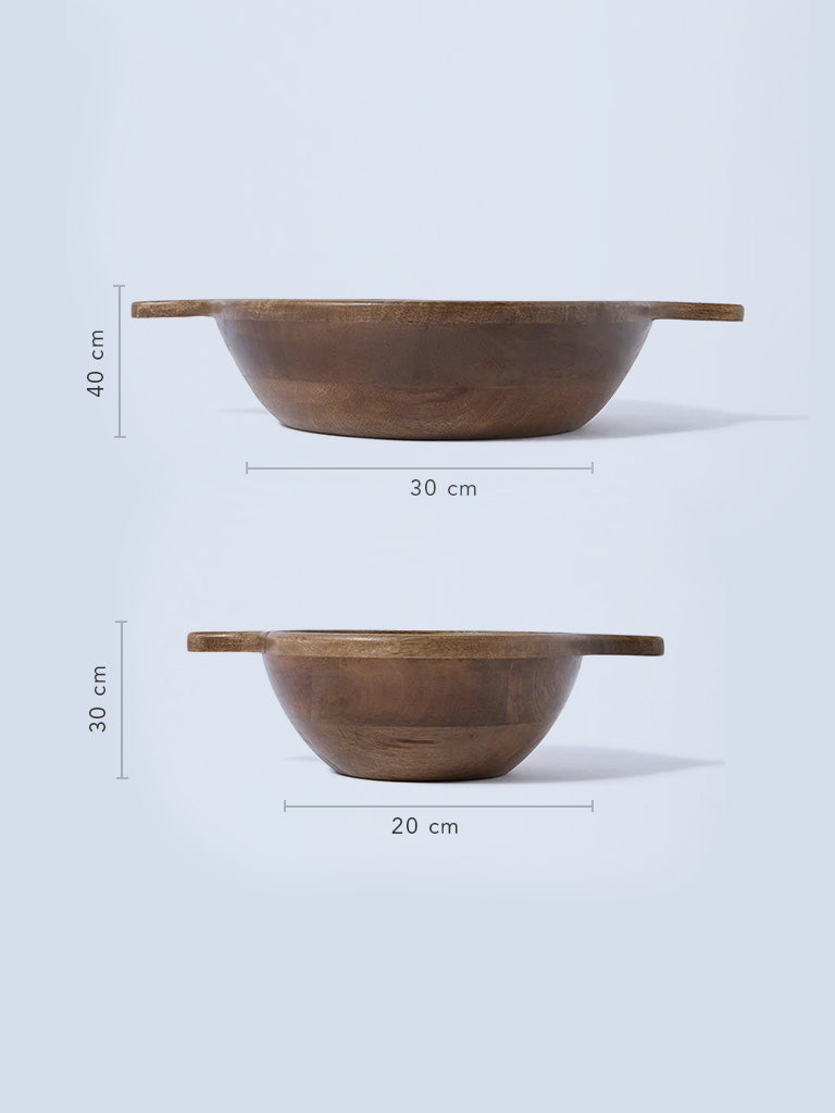 Westside Home Brown Wooden Bowl