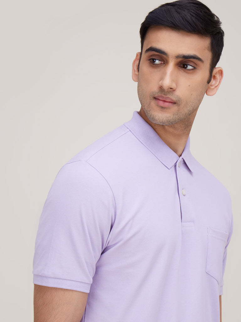 WES Casuals Lilac Relaxed-Fit T-Shirt