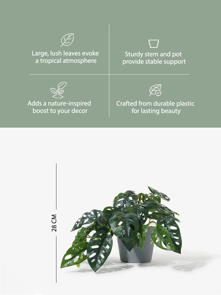 Westside Home Green Monstera Artificial Plant