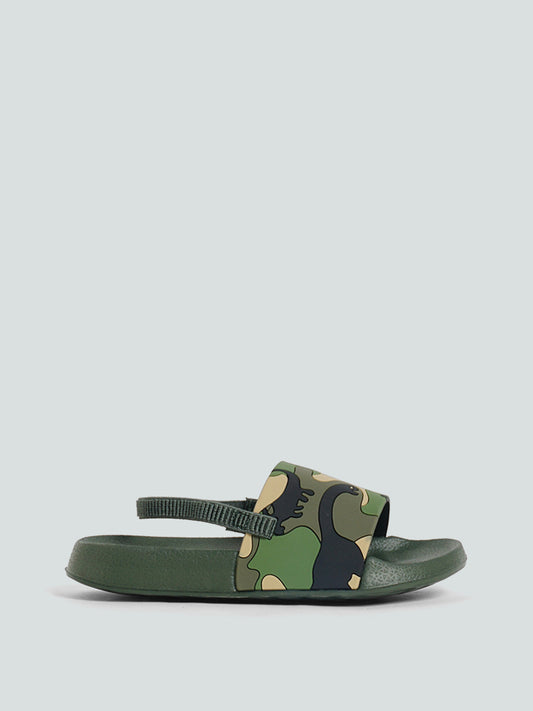 Yellow Green Camouflage Slides
