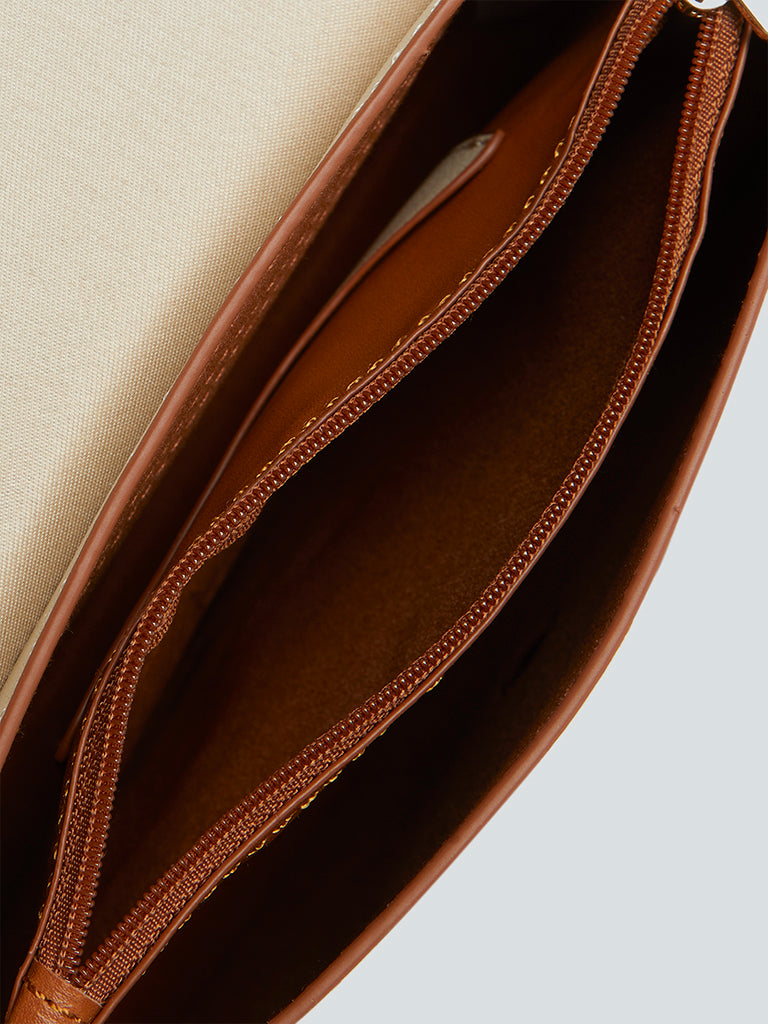 LOV Beige Faux-Leather Norah Shoulder Bag
