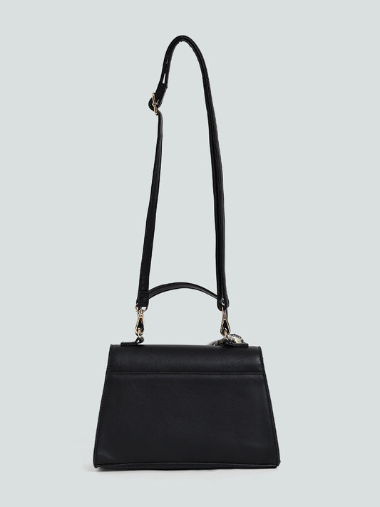 LOV Black Detachable Strap Shoulder Bag