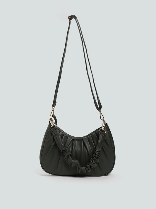 LOV Kristen Soft Wrinkled Olive Green Hobo Bag