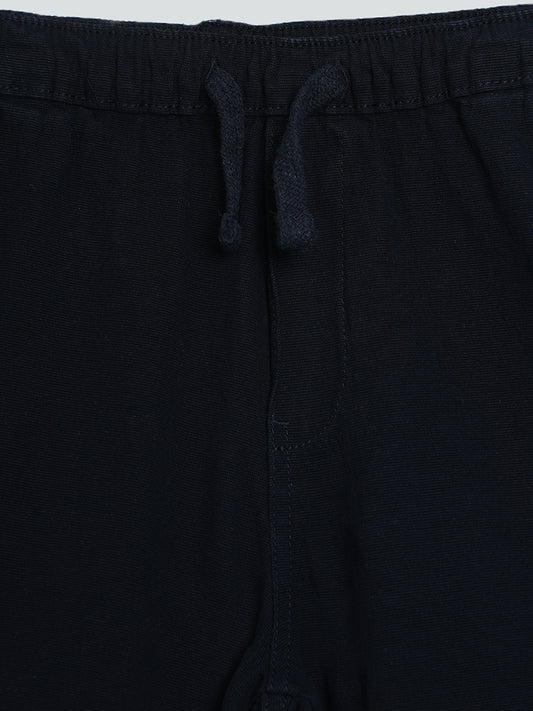 Y&F Boys Solid Black Shorts