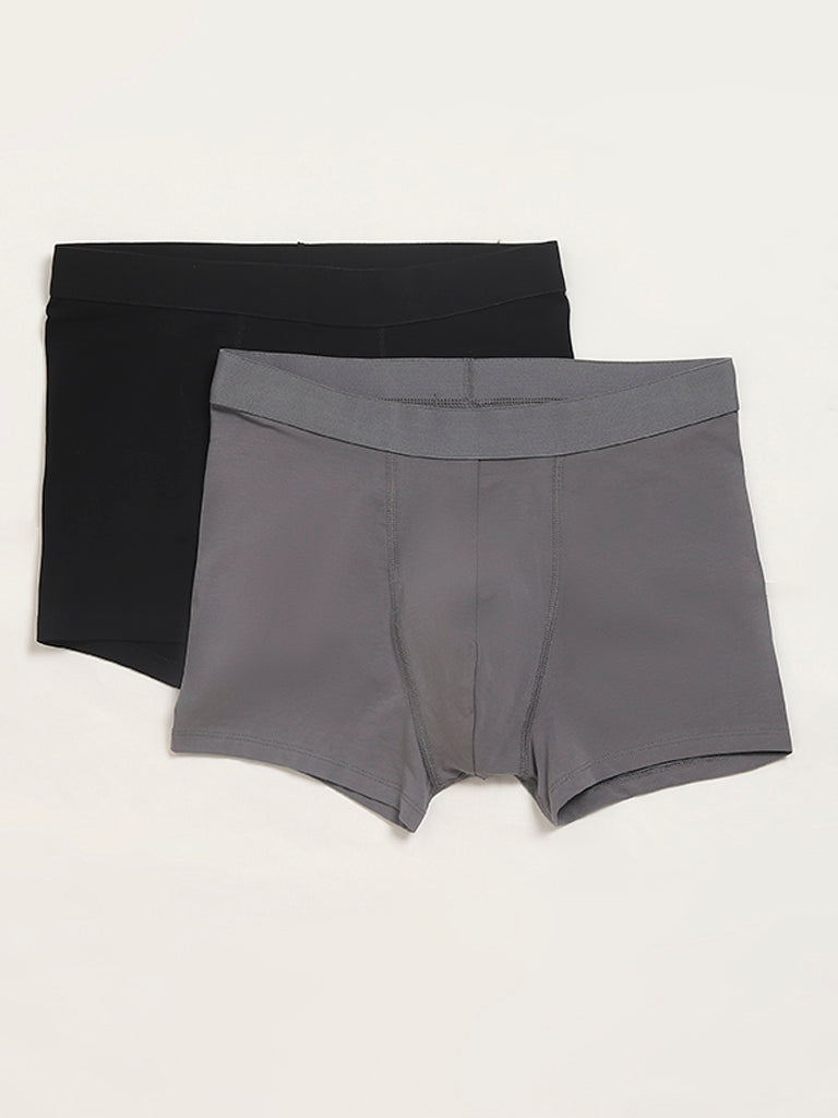 WES Lounge Grey Trunks - Pack of 2