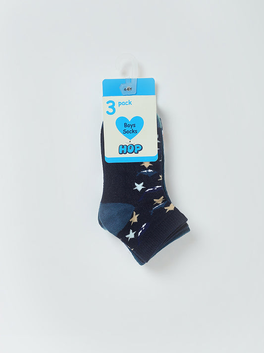 HOP Kids Indigo Printed Socks Pack Of Three