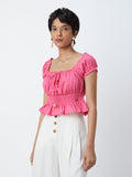 Bombay Paisley Persian Rose Crop Top