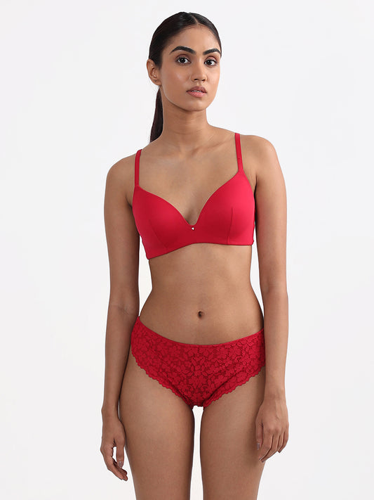 Wunderlove Red Solid Bra