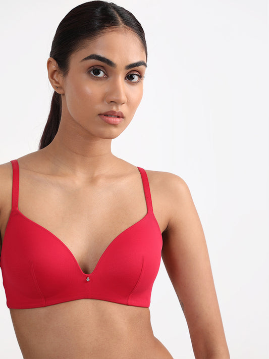 Wunderlove Red Solid Bra
