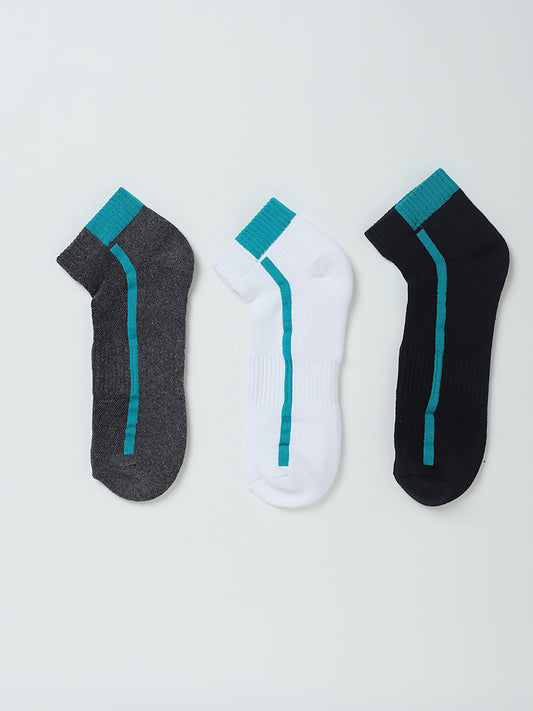 WES Lounge Teal Socks - Set of 3
