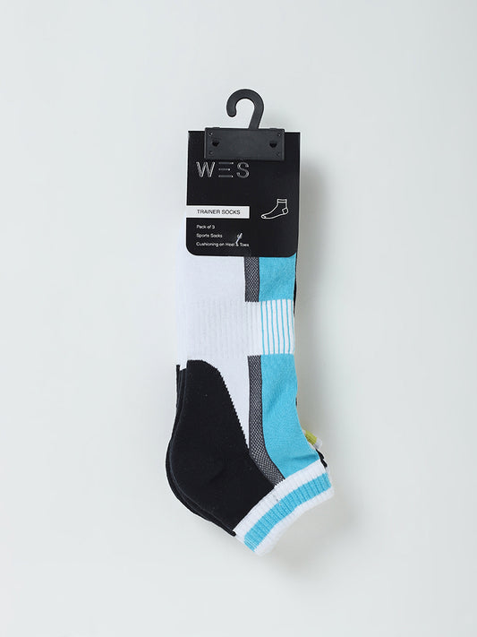 WES Lounge Aqua Trainer Socks - Set of 3