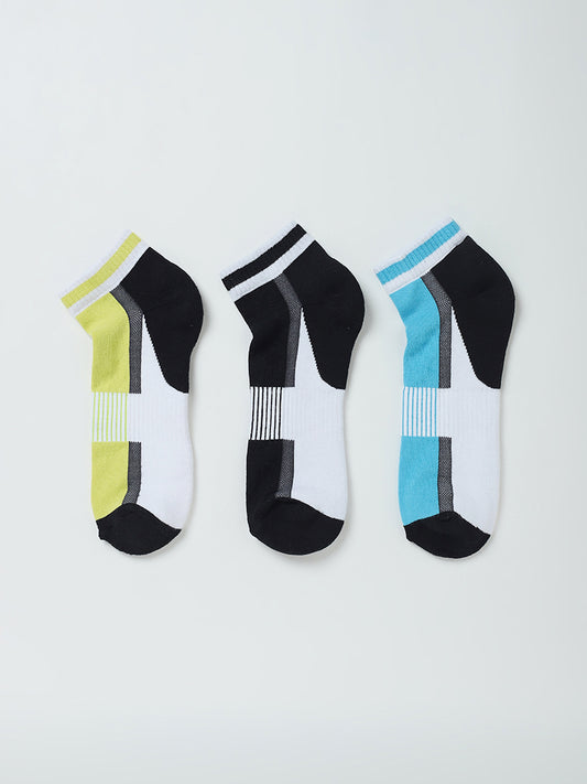 WES Lounge Aqua Trainer Socks - Set of 3