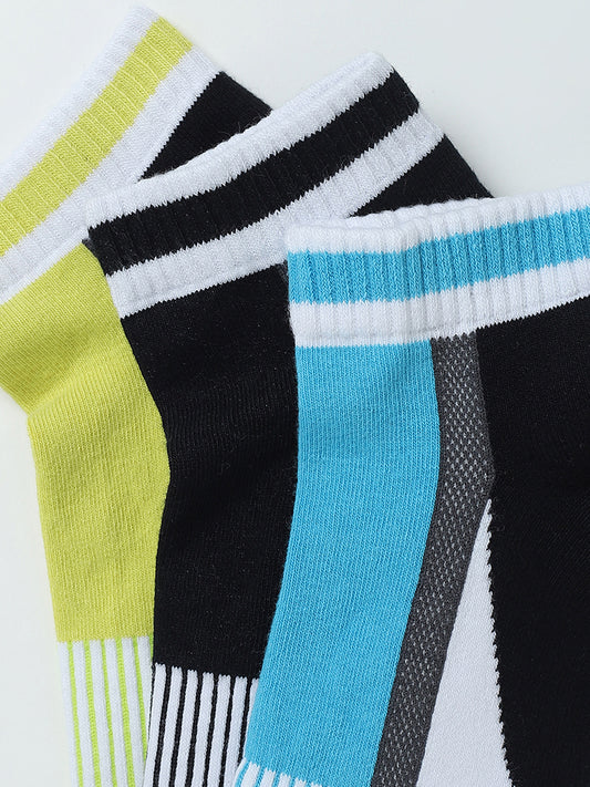 WES Lounge Aqua Trainer Socks - Set of 3