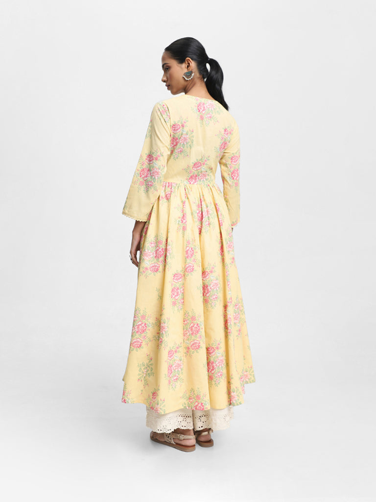 Utsa Printed Yellow Kurta