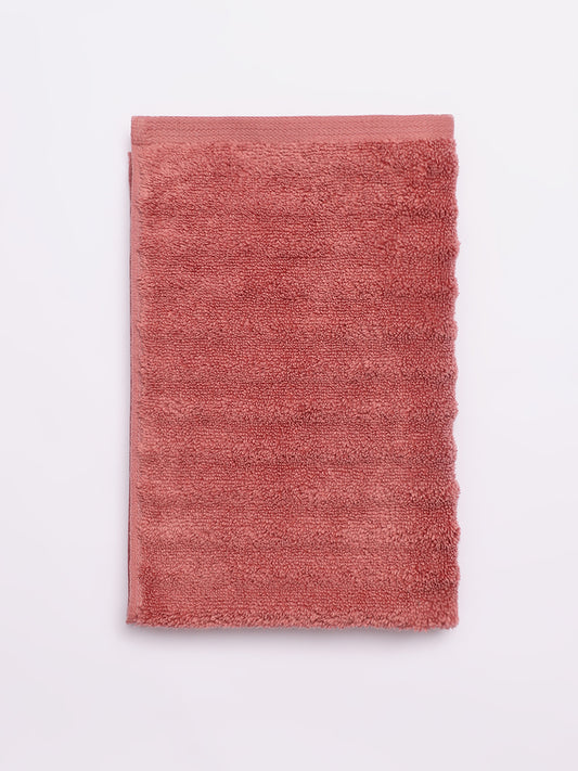 Westside Home Red Self-Striped Towel