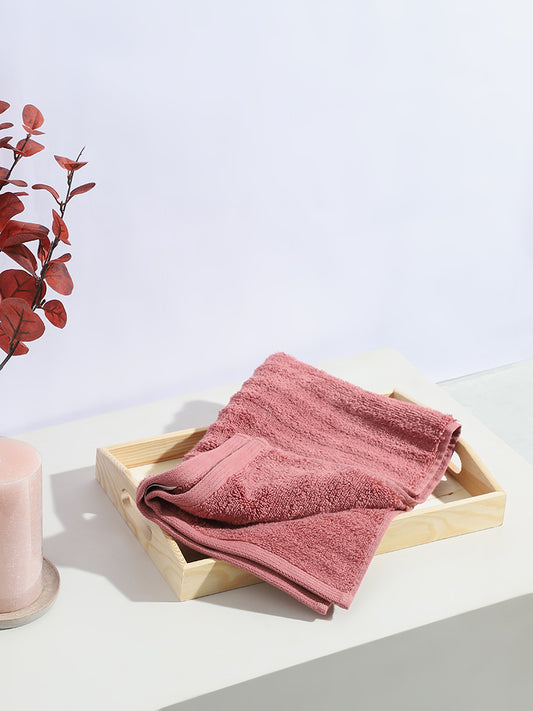 Westside Home Red Self-Striped Towel