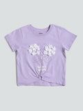 HOP Kids Printed Lilac-Colored T-Shirt