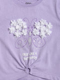 HOP Kids Printed Lilac-Colored T-Shirt
