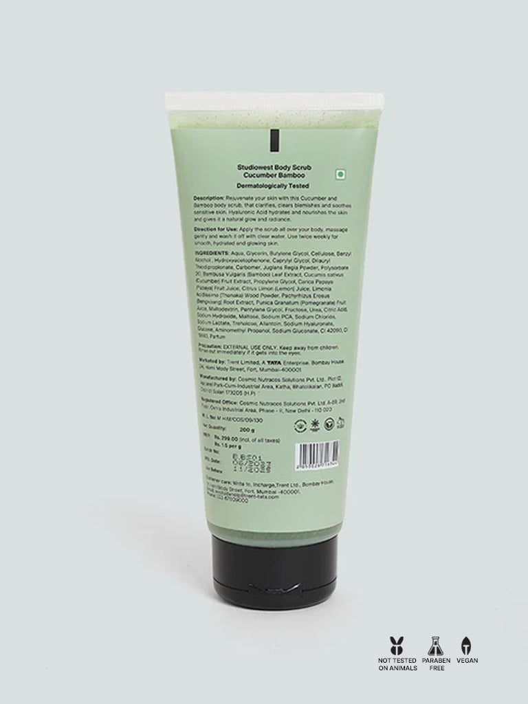 Studiowest Cucumber Bamboo Body Scrub - 200g