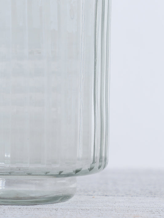 Westside Home Clear Glass Frosted Candle Stand - Small