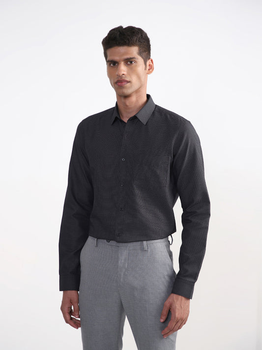 WES Formals Dobby Black Shirt