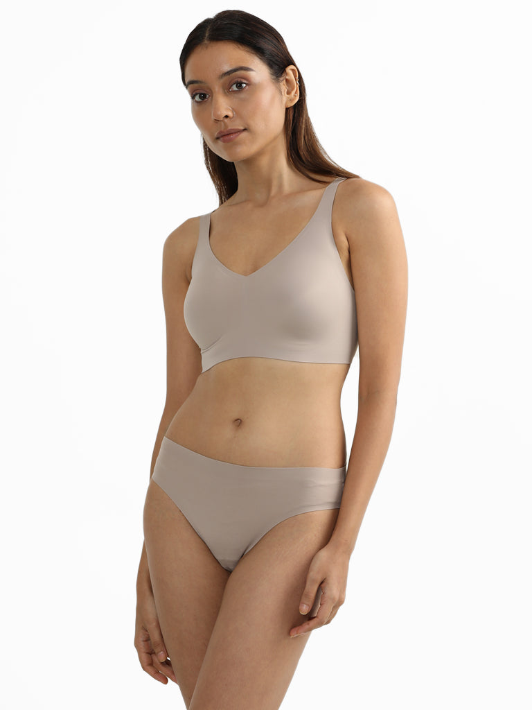 Buy Wunderlove Light Taupe Full Coverage Bra from Westside