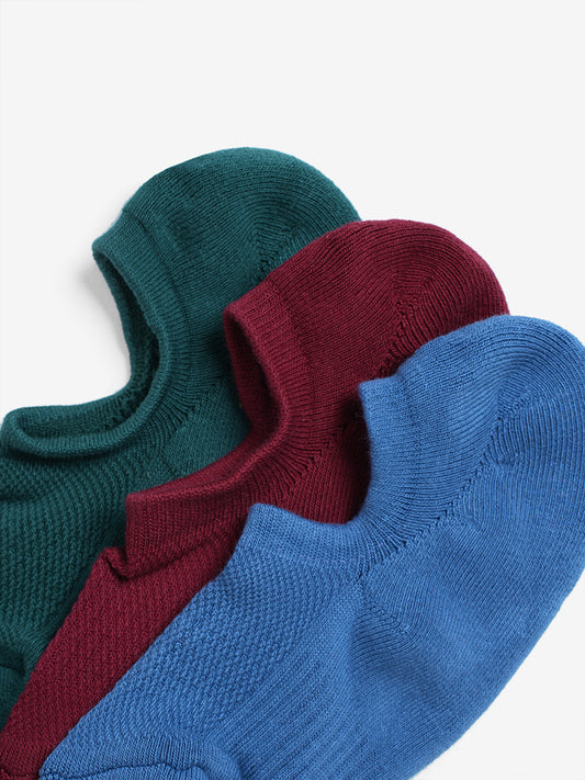WES Lounge & Innerwear Solid Light Blue Men's Socks - 3 Pairs