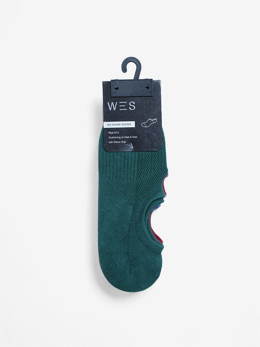 WES Lounge & Innerwear Solid Light Blue Men's Socks - 3 Pairs