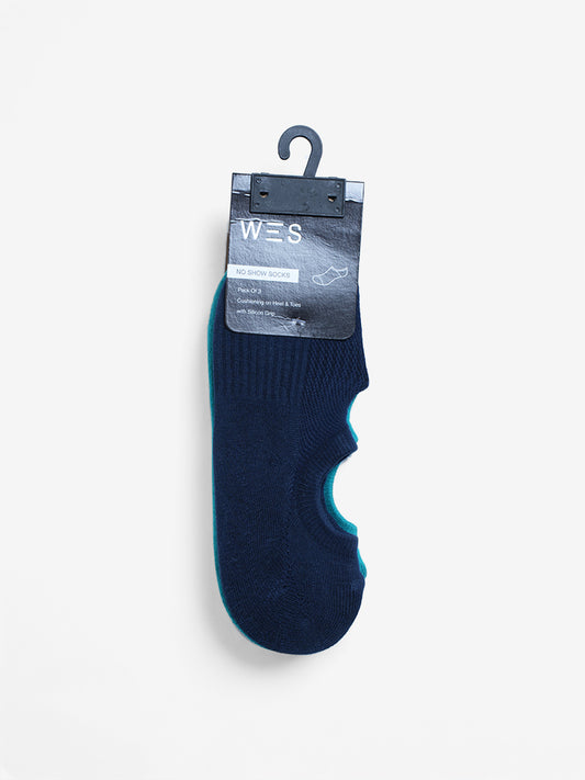 WES Lounge & Innerwear Solid Aqua-Colored Men's Socks - 3 Pairs