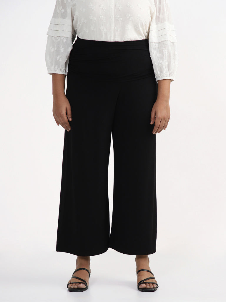 Gia Solid Black Trousers