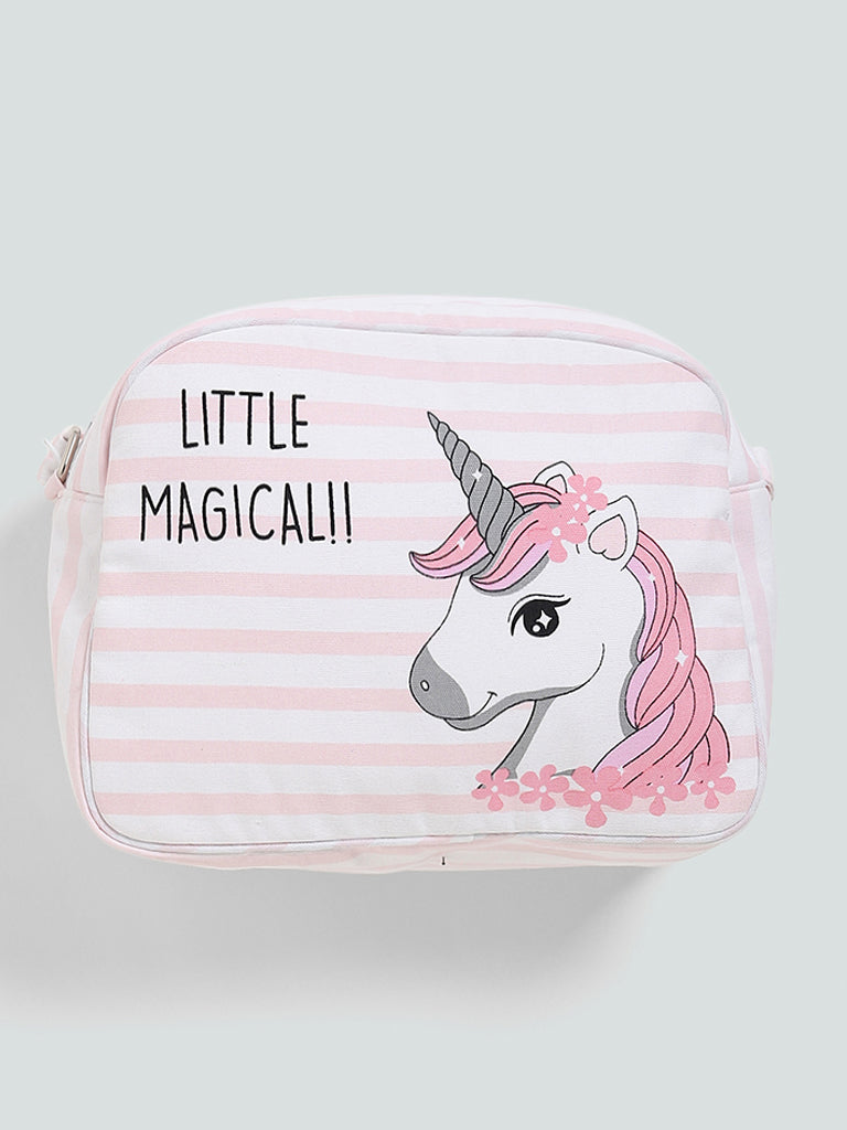 HOP Baby Unicorn Printed Little Magical Pink Bag
