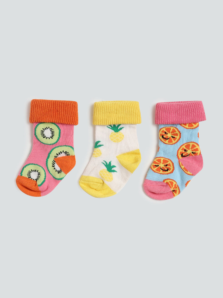 HOP Baby Multi-Colored Socks - Set of 3