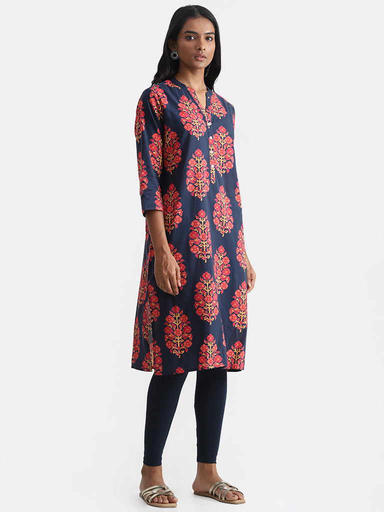 Utsa by Westside Yellow Floral-Patterned Fit-and-Flare Kurta Price in  India, Full Specifications & Offers | DTashion.com