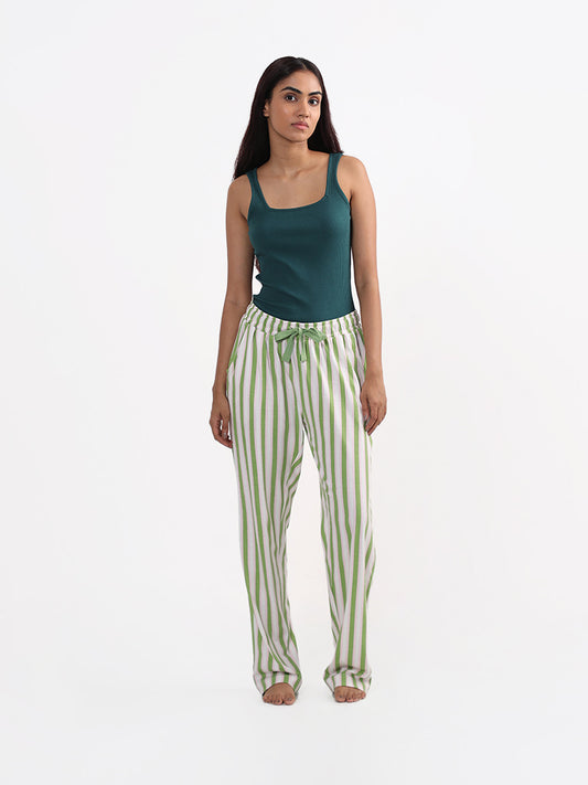 Wunderlove Green Ribbed Camisole