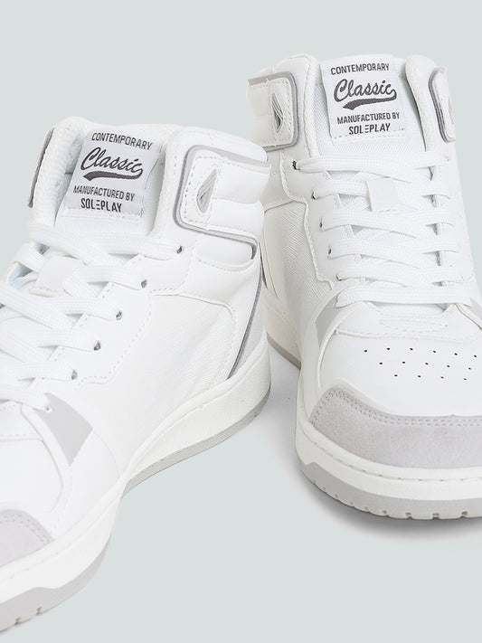 SOLEPLAY White & Grey Basketball Boots