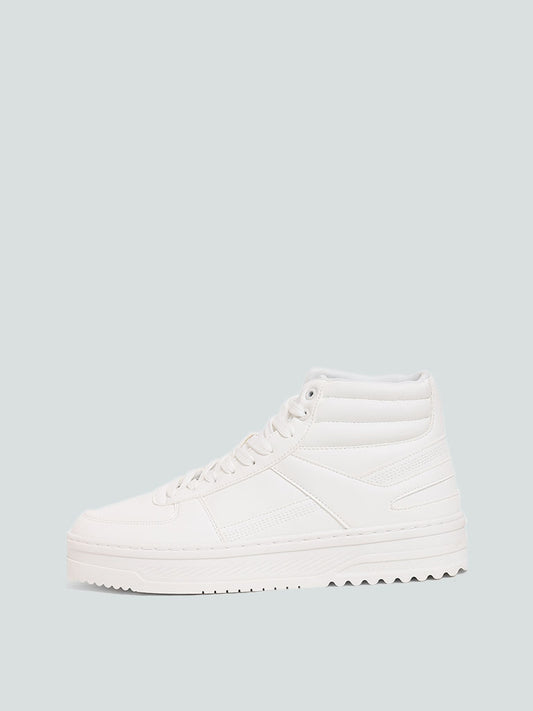 SOLEPLAY White Lace-Up Chunky Boots
