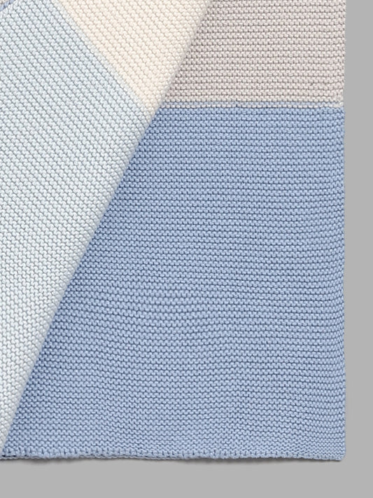 HOP Baby Blue Checked Blanket