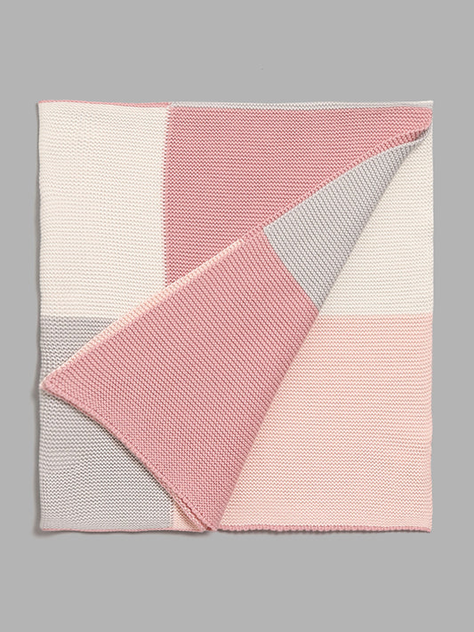 HOP Baby Pink Checked Blanket