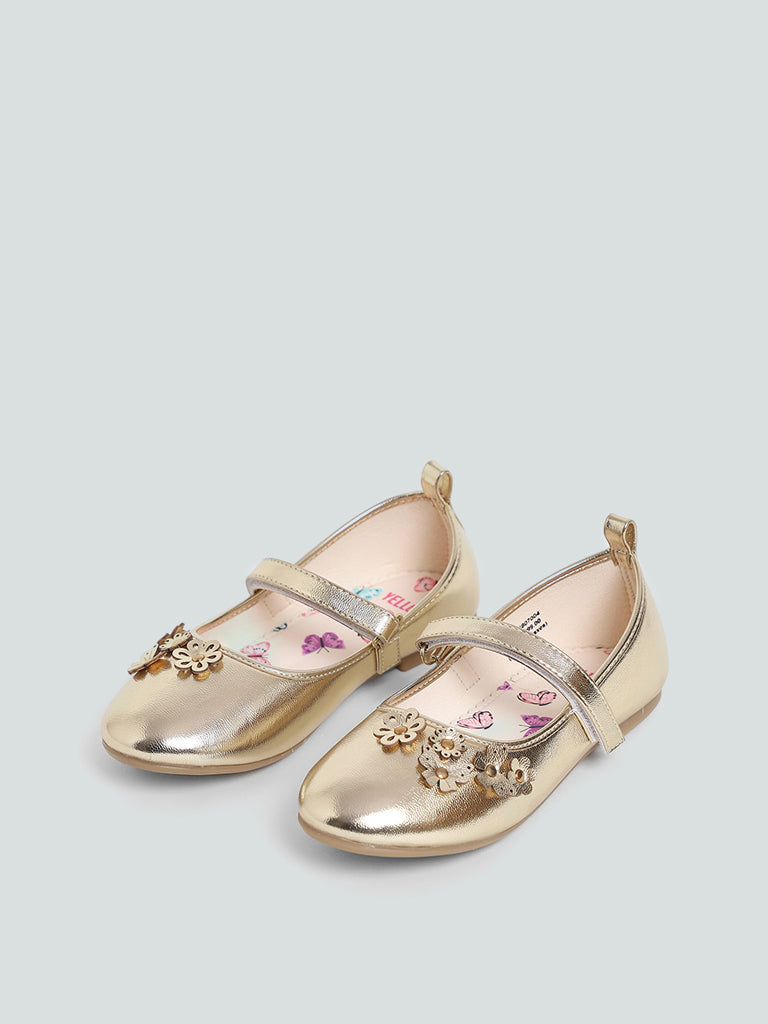 Yellow Gold Butterfly Accent Ballerina