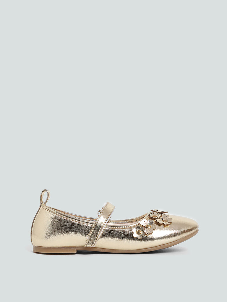 Yellow Gold Butterfly Accent Ballerina
