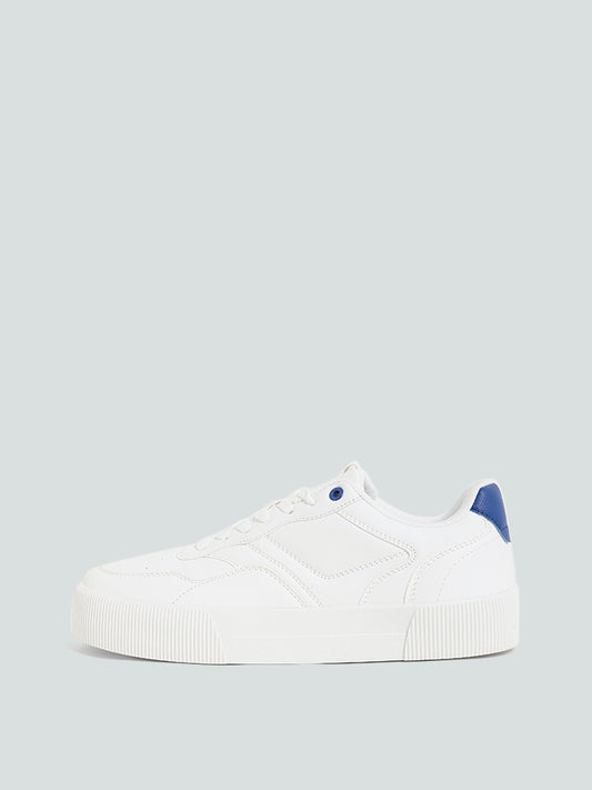 SOLEPLAY Solid White Colour Pop Sneakers