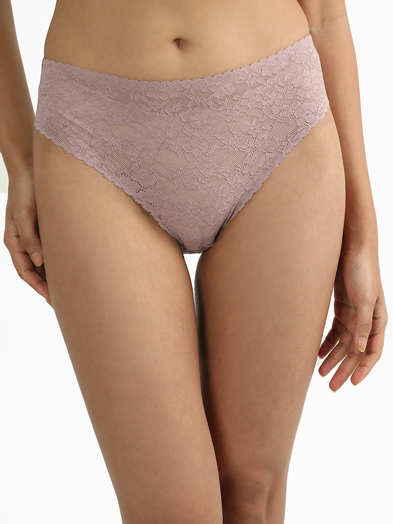 Buy Wunderlove Brown Invisible Lace Brief from Westside