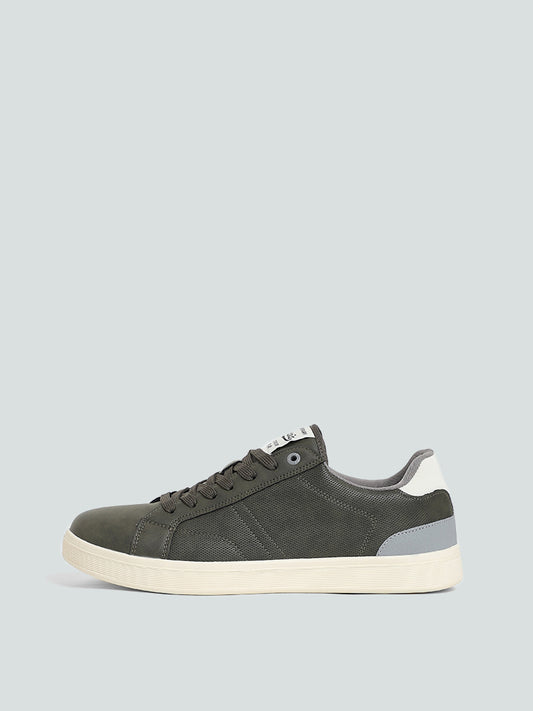 SOLEPLAY Forest Green Lace- up Casual Sneakers