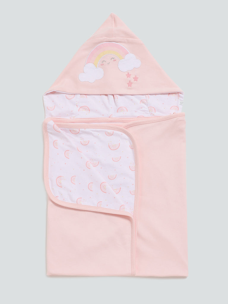 HOP Baby Peach Rainbow Blinky Blanket