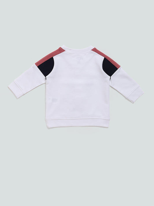 HOP Baby White Hi Typographic Printed T-Shirt