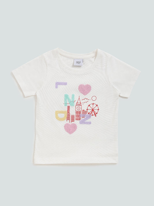 HOP Kids White Sequel Design T-Shirt