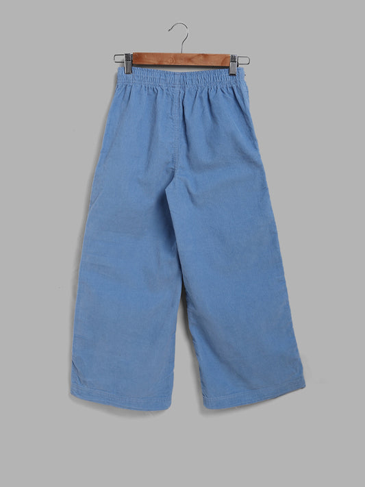 Y&F Kids Blue Corduroy Parachute Pants