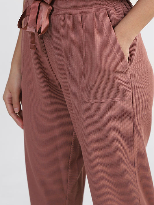 Superstar Brown Waffle Cuff Joggers