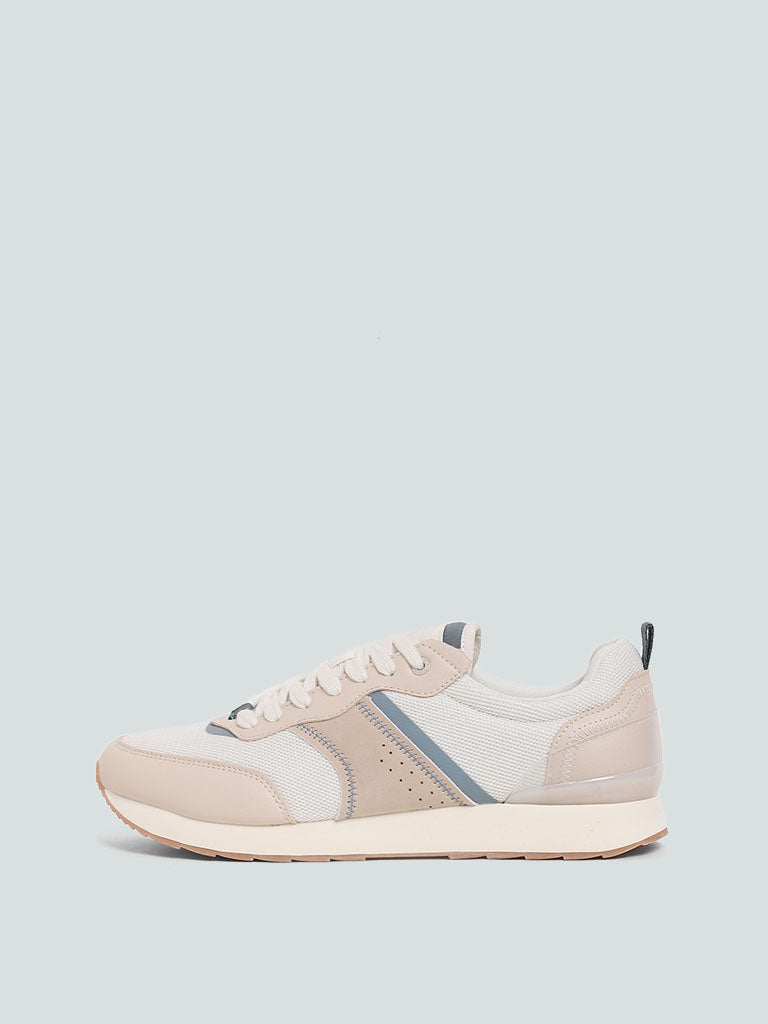 SOLEPLAY Beige Block Jogger Shoes